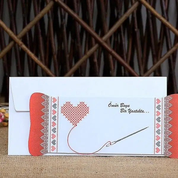 Invitatie de Nunta cu Inimioare - cod 9372