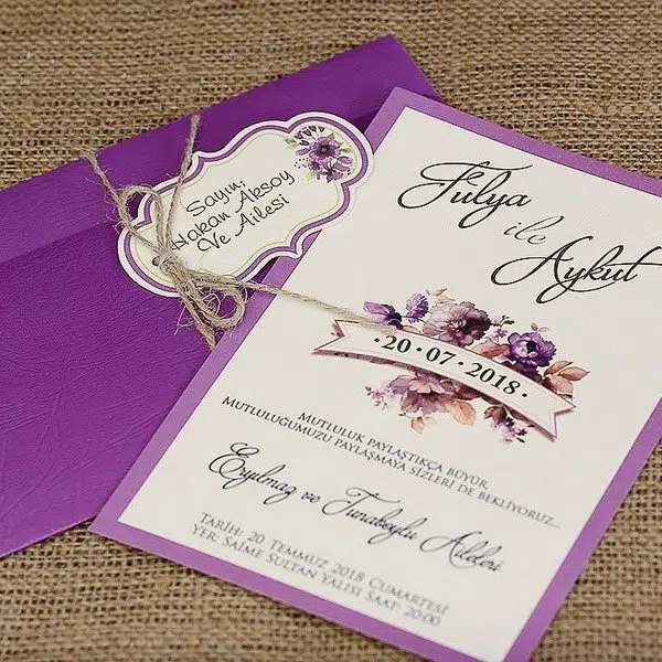 Foto Invitatie de Nunta cu motiv Floral - cod 9424