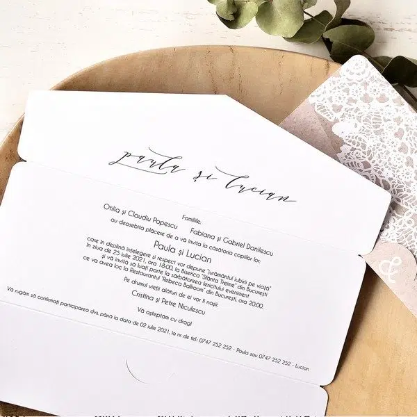 Foto Invitatie de Nunta Eleganta - cod 39764 X