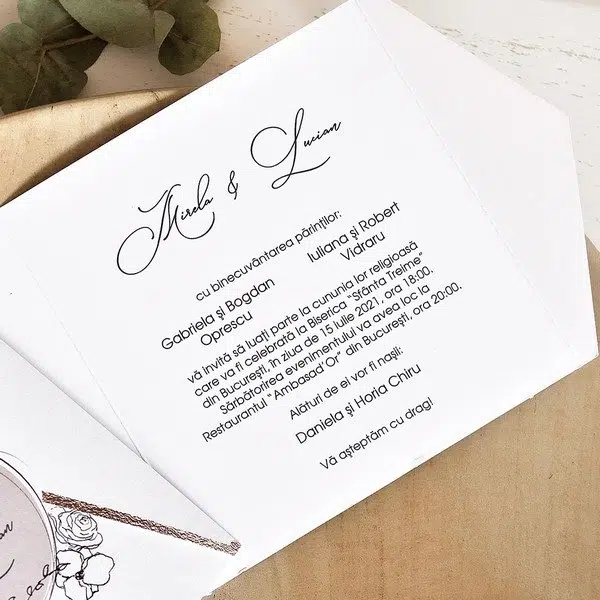 Foto Invitatie de Nunta Vintage - cod 39772 X