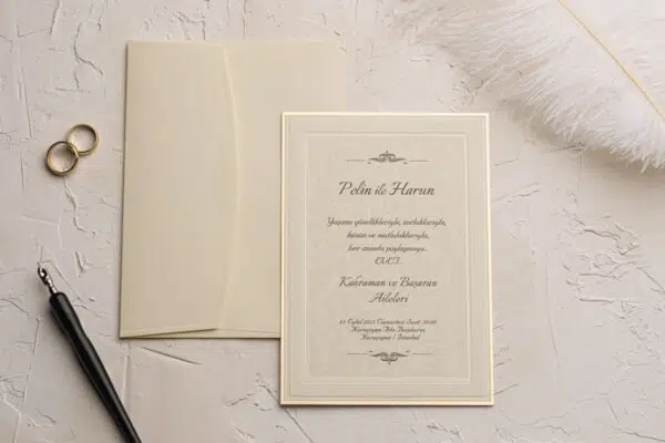 Invitatie de Nunta cu motiv Elegant - Cod 9132 P