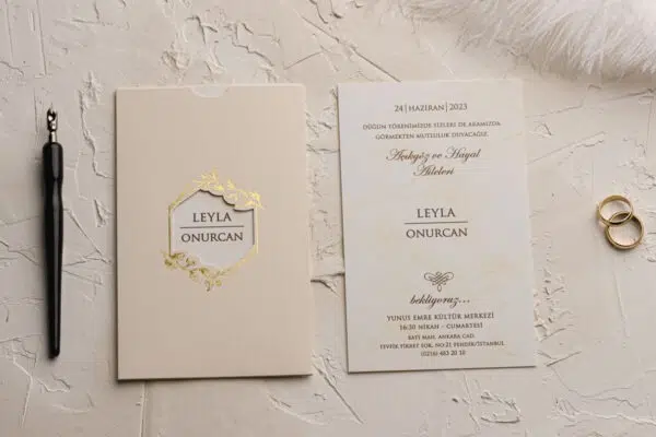 Foto Invitatie de Nunta cu motiv Elegant - Cod 9154 P