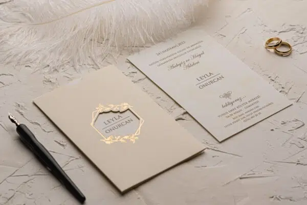 Invitatie de Nunta cu motiv Elegant - Cod 9154 P
