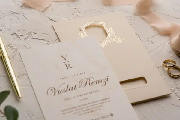 Foto Invitatie de Nunta cu motiv Elegant - Cod 9198 P