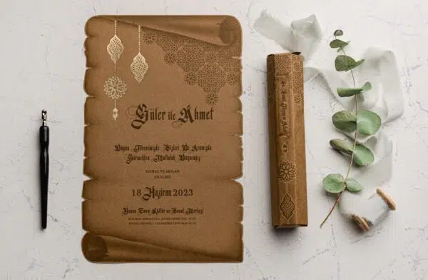 Foto Invitatie de Nunta cu motiv Traditional - Cod 9199 P