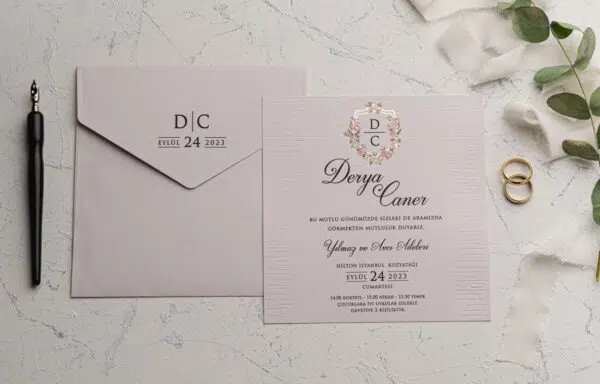 Invitatie de Nunta cu motiv Elegant - Cod 9227 P