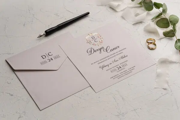 Foto Invitatie de Nunta cu motiv Elegant - Cod 9227 P