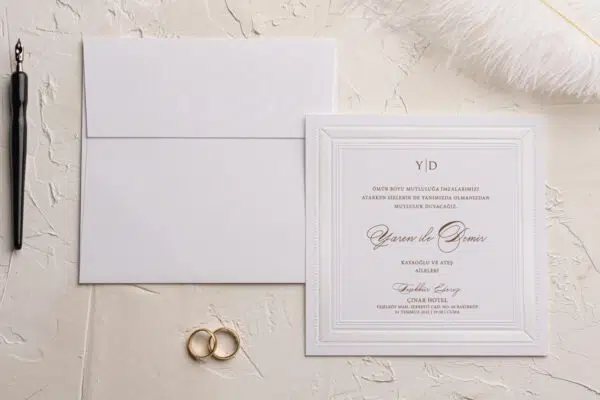 Invitatie de Nunta cu motiv Elegant - Cod 9134 P