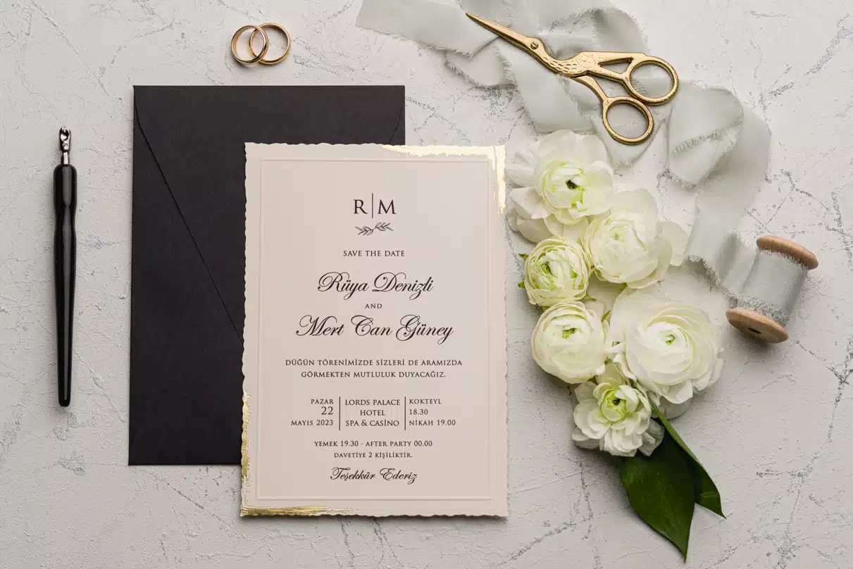 Foto Invitatie de Nunta cu motiv Elegant - Cod 9192 P