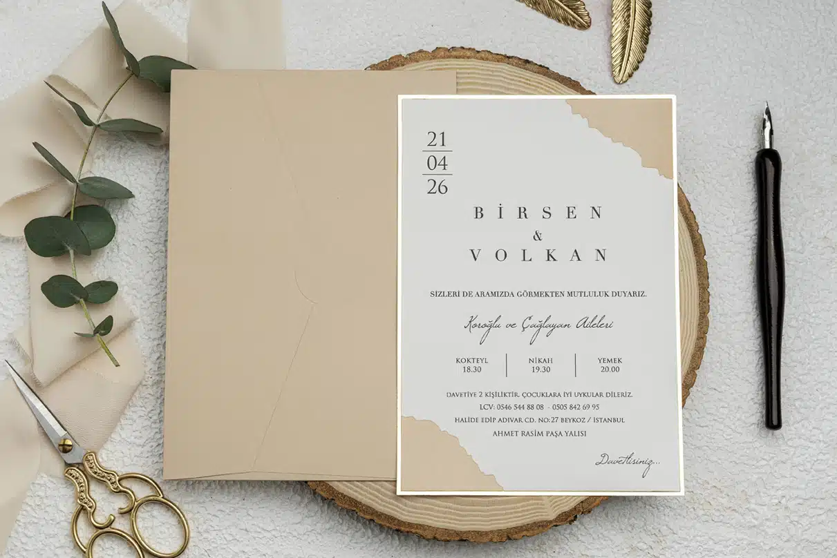 Invitatie de Nunta cu motiv Elegant – Cod 9247 P