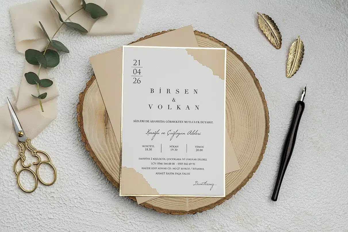 Foto Invitatie de Nunta cu motiv Elegant – Cod 9247 P