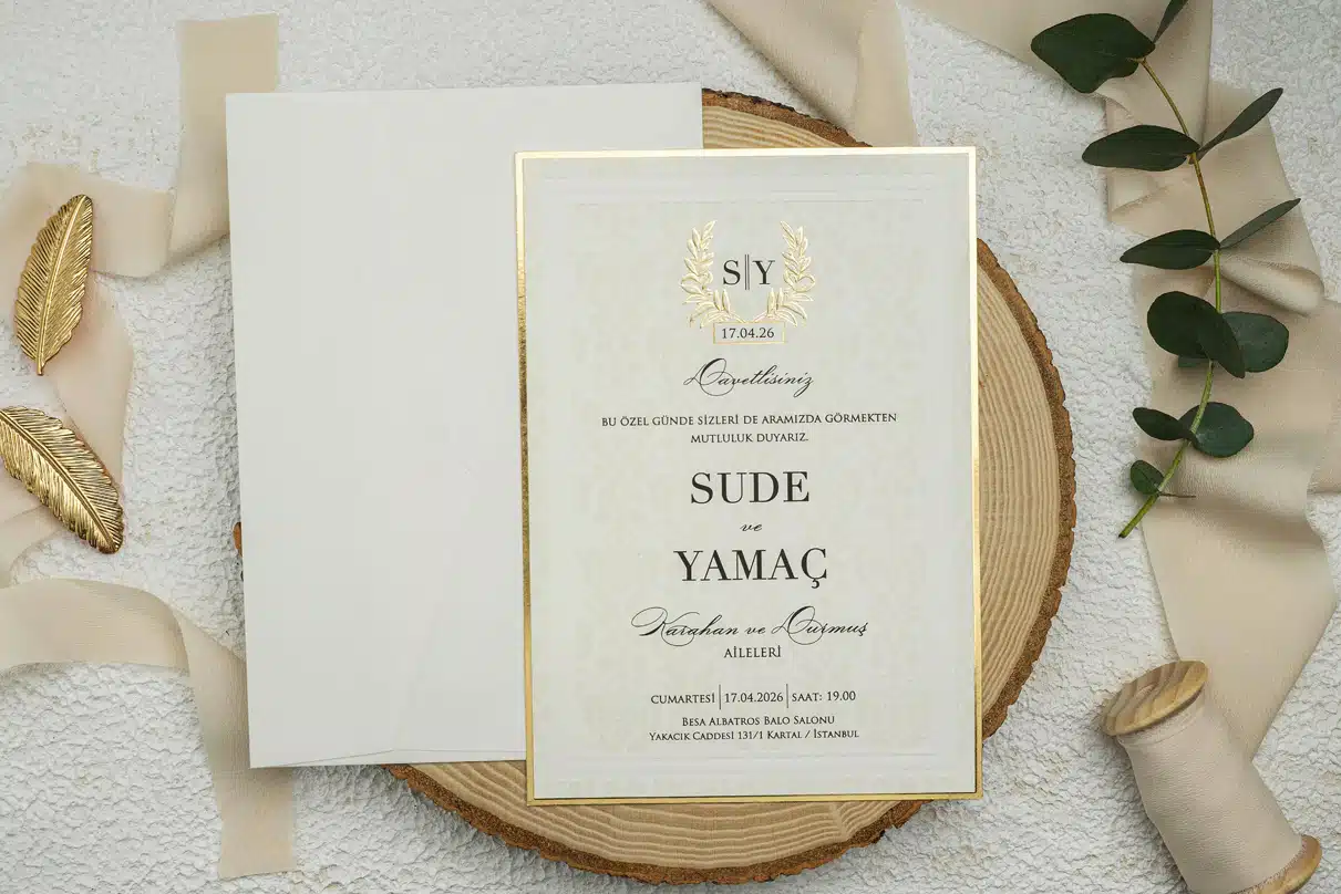 Foto Invitatie de Nunta cu motiv Elegant – Cod 9264 P
