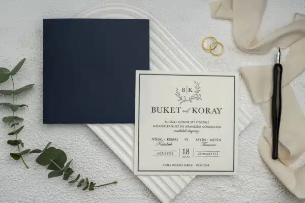 Foto Invitatie de Nunta cu motiv Elegant – Cod 9287 P