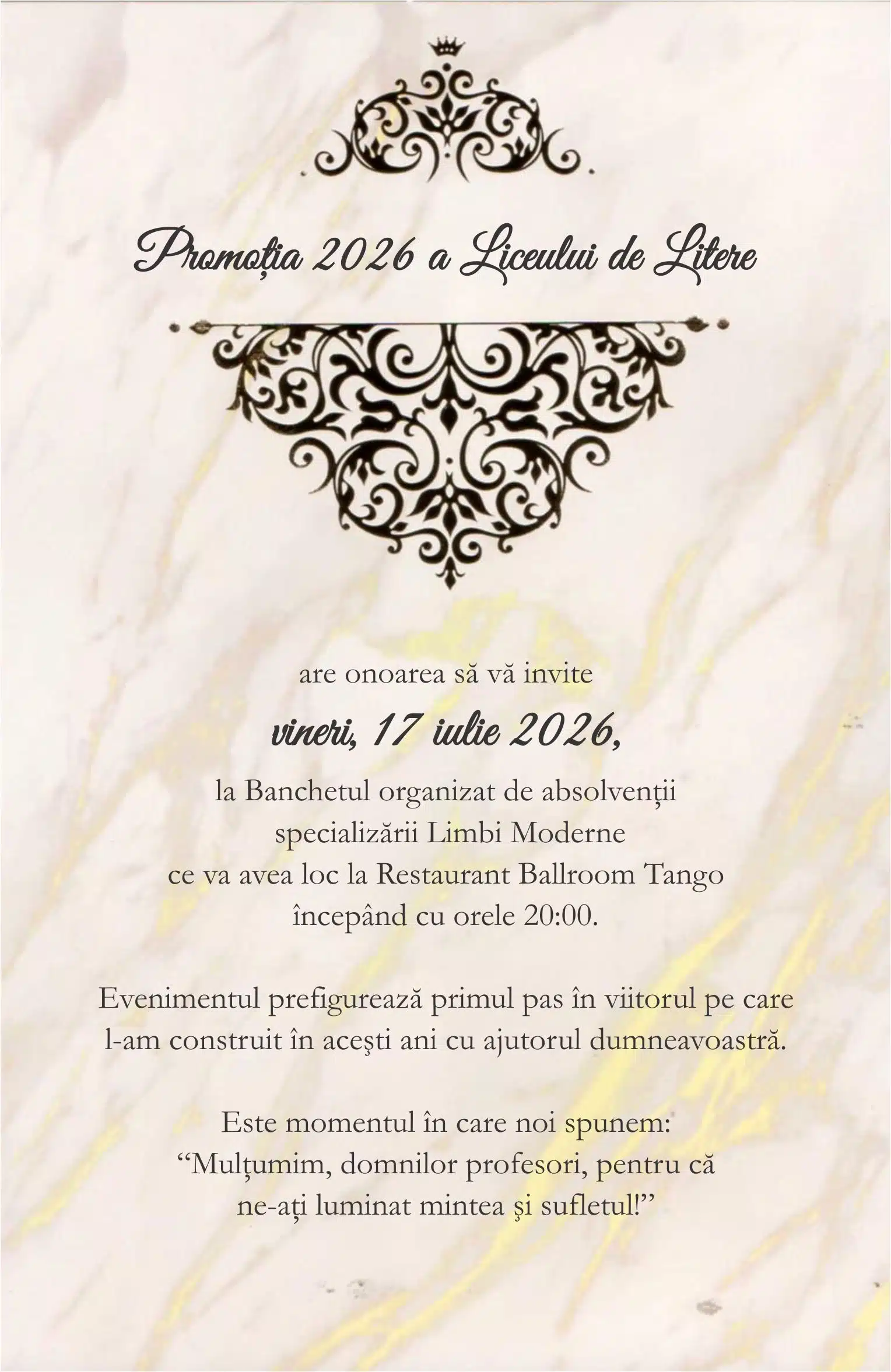 Foto Invitatie de Nunta Romantica - cod 527