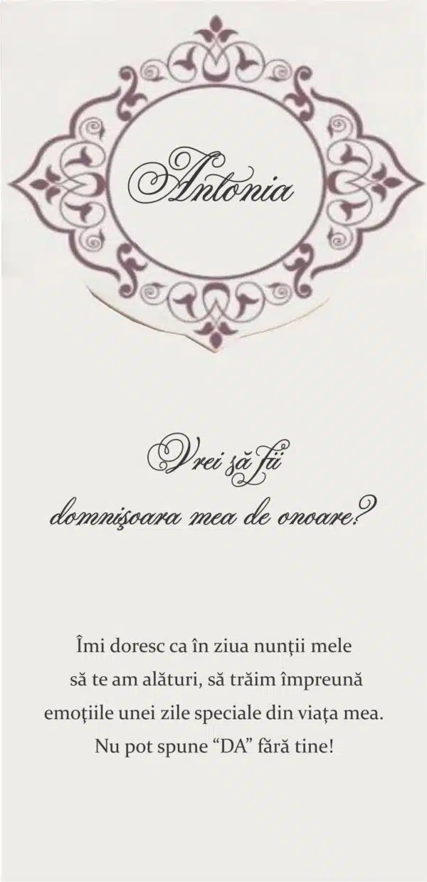 Foto Invitatie de Nunta cu motiv Elegant – Cod 52846