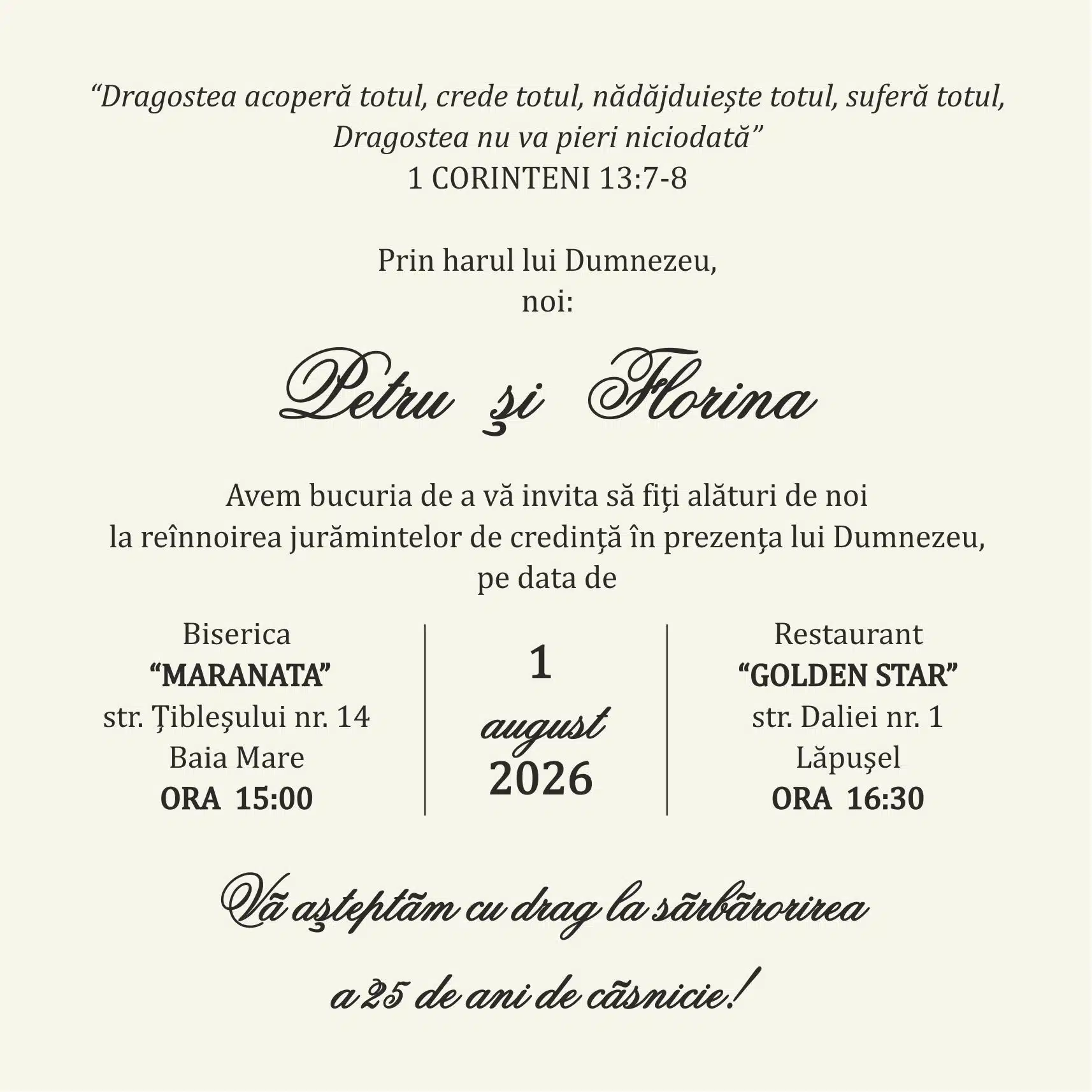 Foto Invitatie de Nunta cu motiv Elegant – Cod 2735