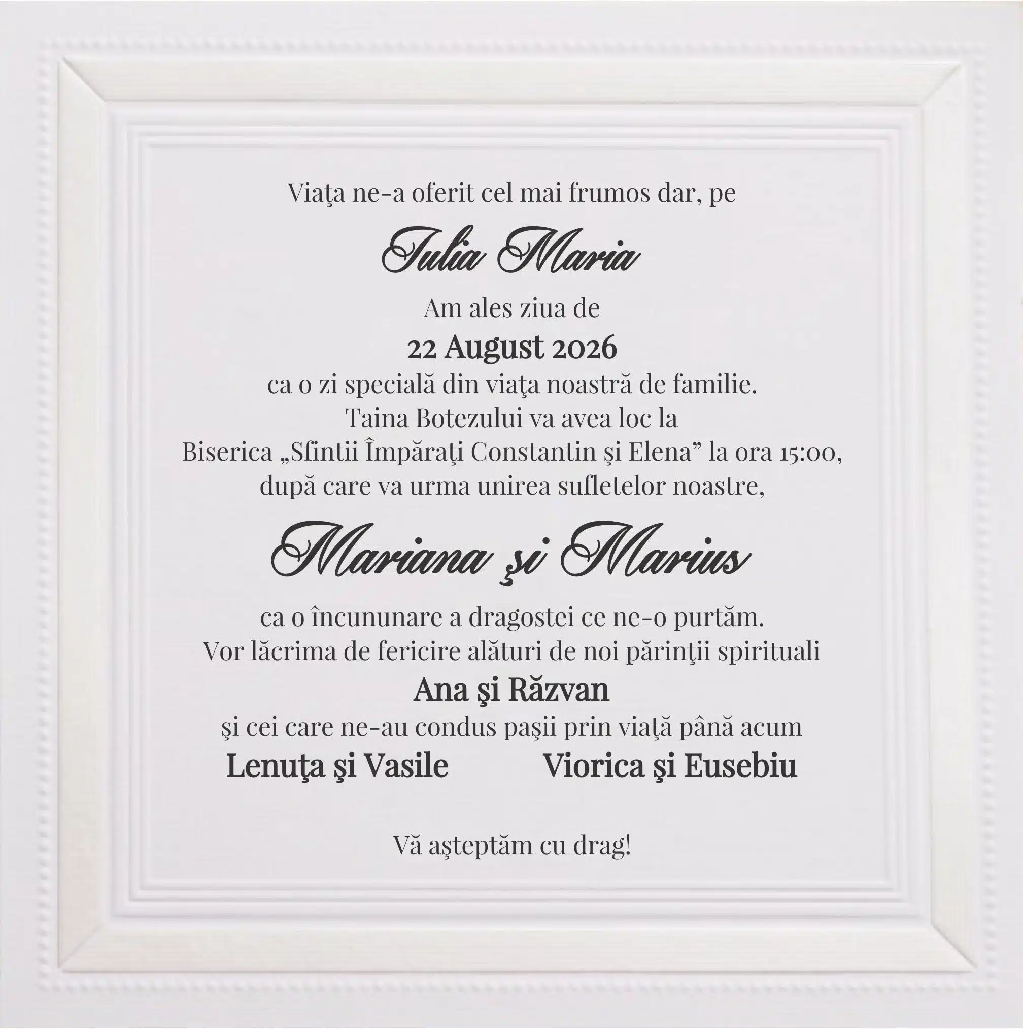 Foto Invitatie de Nunta cu motiv Elegant - Cod 9134 P