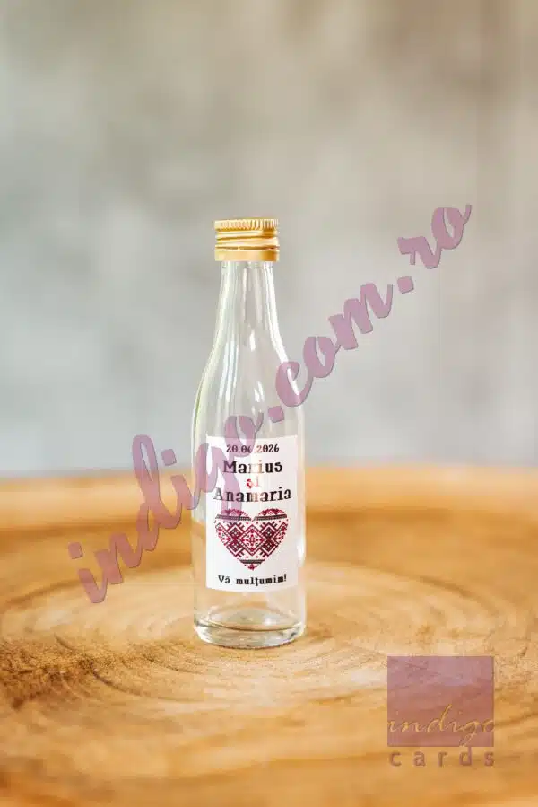 Sticla marturie Nunta MINIATURA 50 ML