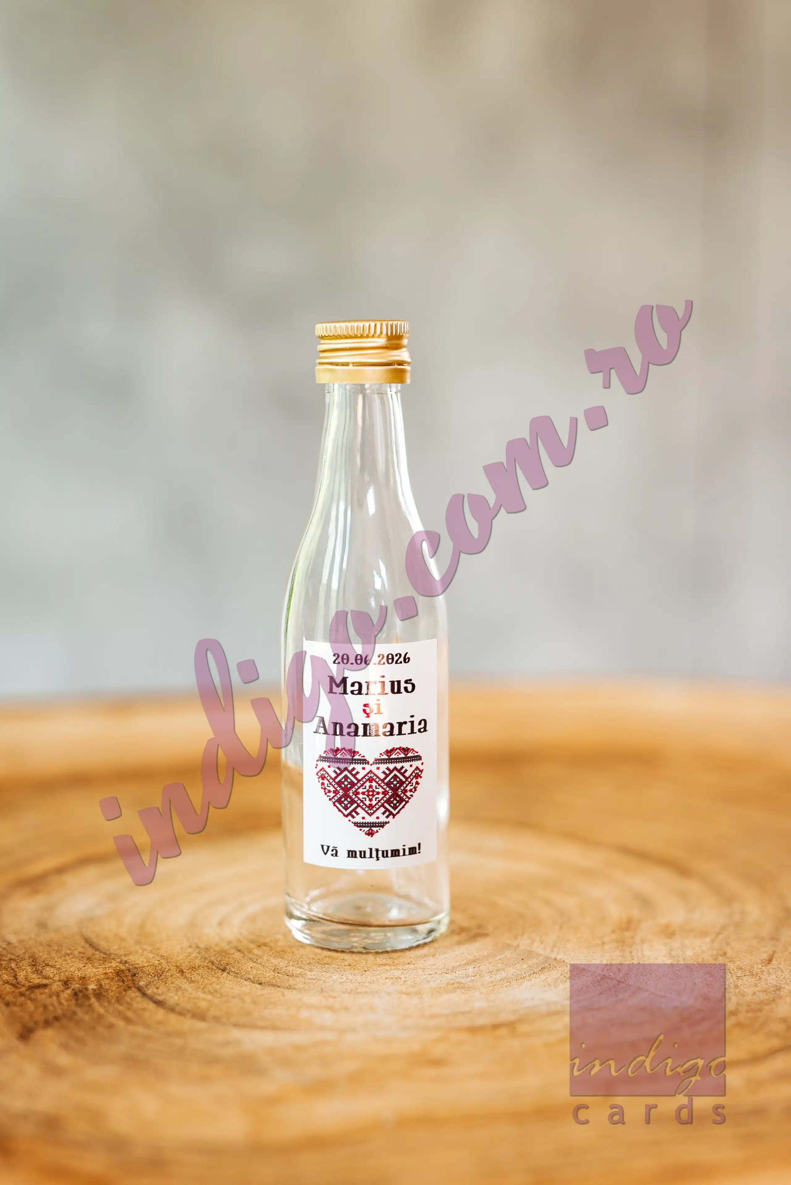 Sticla marturie Nunta MINIATURA 50 ML