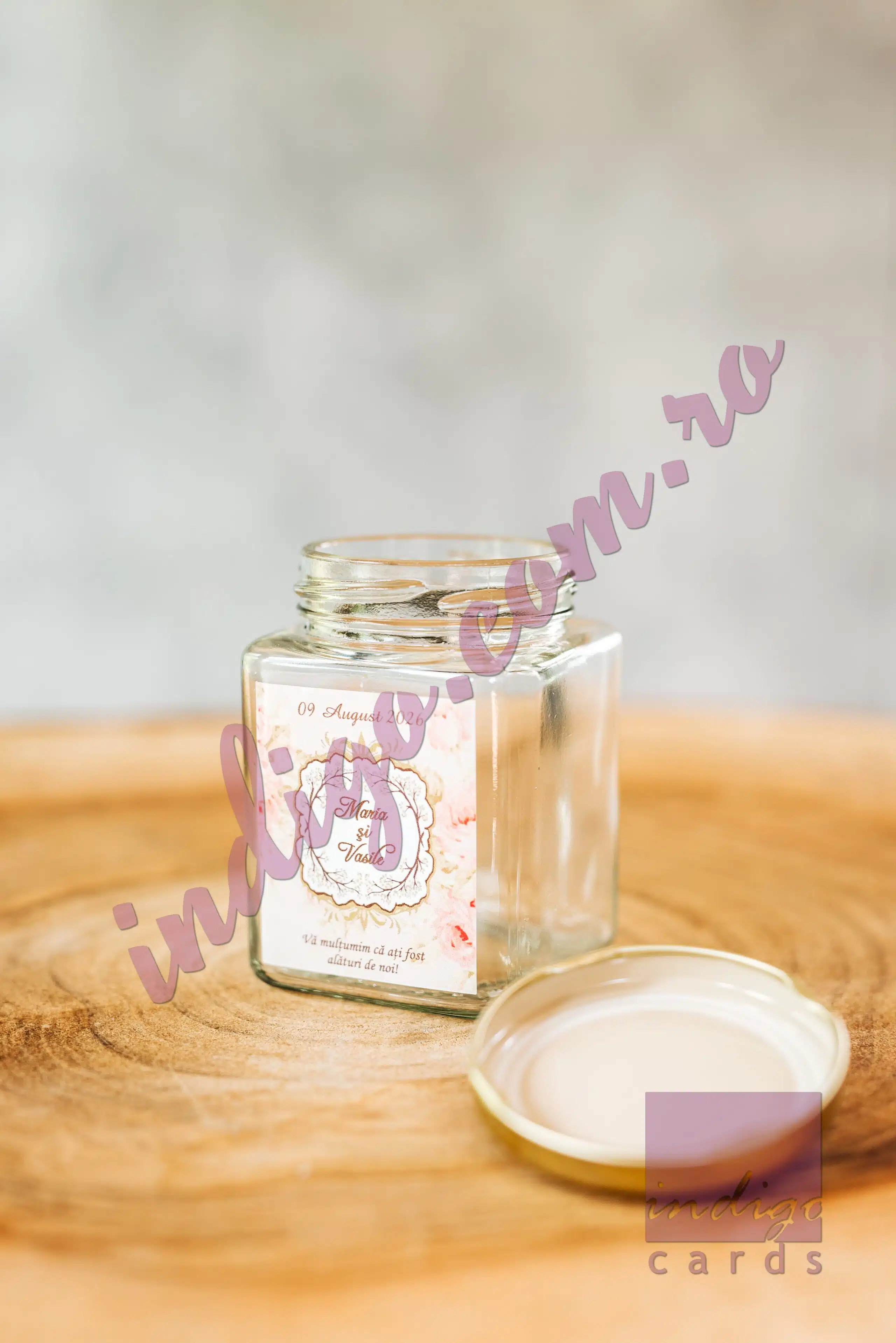 Foto Borcan marturii 220 ML PATRAT