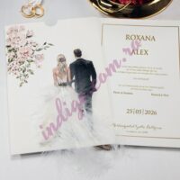 Invitatie de Nunta cu motiv Elegant – Cod 2403 P