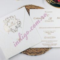 Invitatie de Nunta cu motiv Elegant – Cod 2417 P