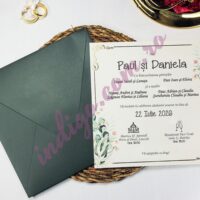 Invitatie de Nunta cu motiv Floral - cod 2438 P