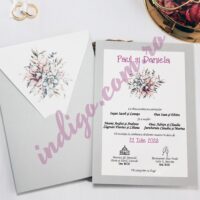 Invitatie de Nunta cu motiv Floral - cod 2450 P