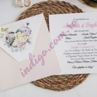 Invitatie de Nunta Romantica - cod 2494 P