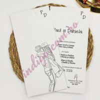 Invitatie de Nunta Romantica - cod 2497 P