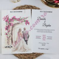 Invitatie de Nunta Romantica - cod 2502 P