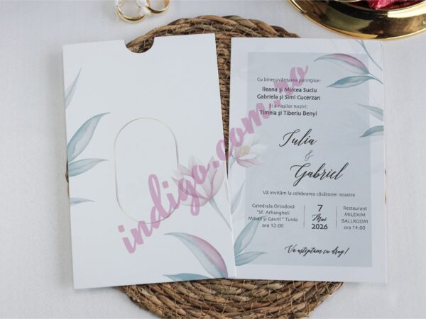 Invitatie de Nunta Florala - cod 2508 P