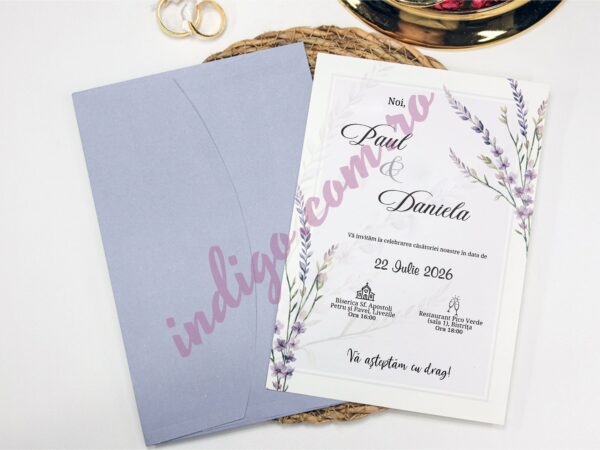 Invitatie de Nunta Florala - cod 2518 P