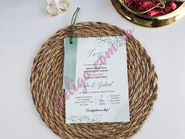 Invitatie de Nunta Florala - cod 2525 P