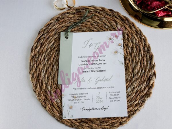 Invitatie de Nunta Florala - cod 2528 P