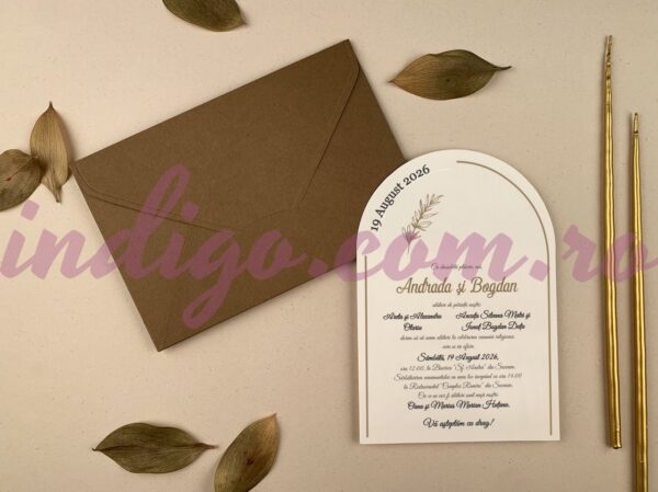 Invitatie de Nunta cu motiv Elegant – Cod 12250 P