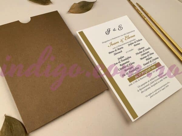 Invitatie de Nunta cu motiv Elegant – Cod 12251 P