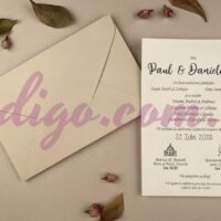 Invitatie de Nunta cu motiv Romantic – Cod 12253 P