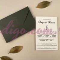 Invitatie de Nunta cu motiv Elegant – Cod 12258 P