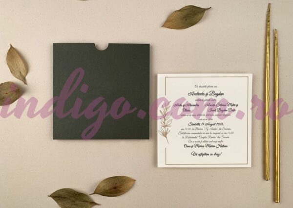 Invitatie de Nunta cu motiv Elegant – Cod 12261 P