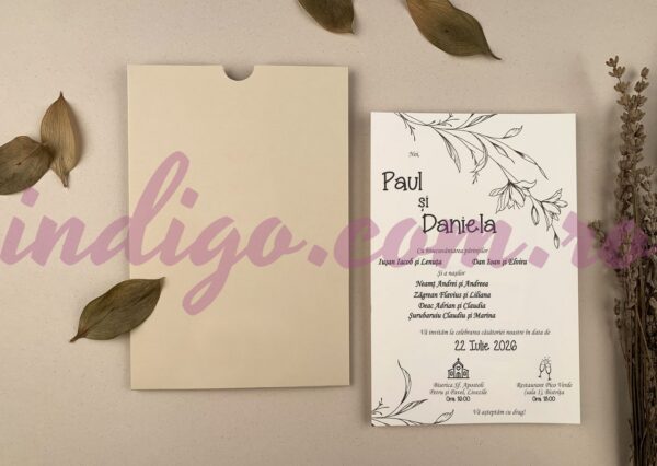 Invitatie de Nunta Florala - cod 12265 P