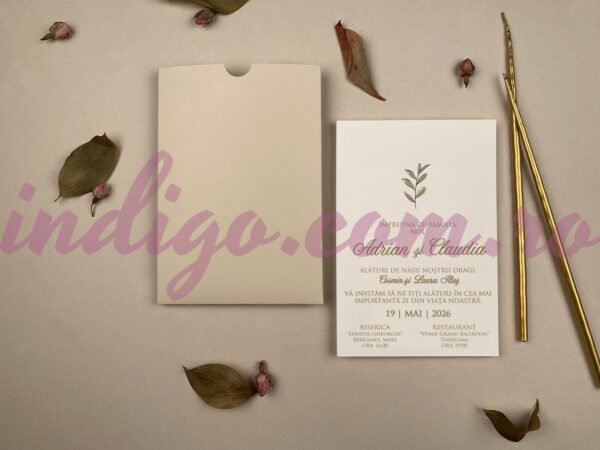 Invitatie de Nunta Florala - cod 12266 P