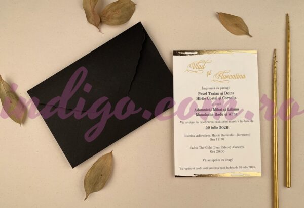 Invitatie de Nunta cu motiv Elegant – Cod 12267 P