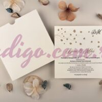 Invitatie de Nunta cu motiv Floral - cod 13333