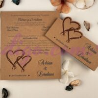 Invitatie de Nunta cu Inimi - Cod 74772