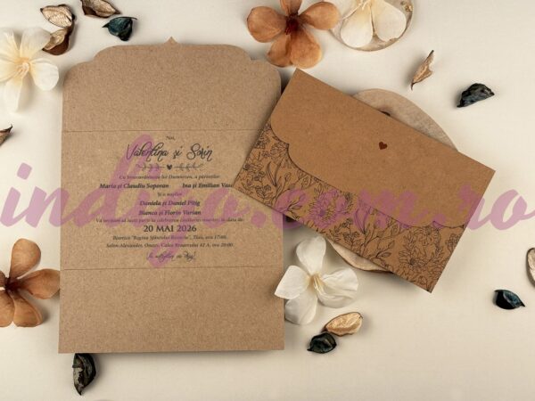 Invitatie de Nunta cu motiv Traditional - Cod 85852