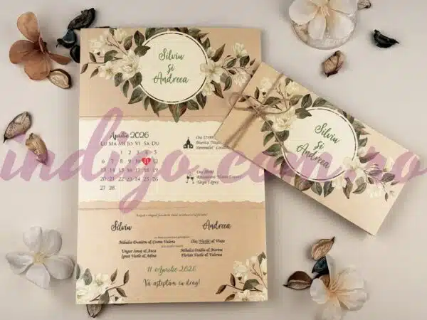 Invitatie de Nunta tip Calendar - Cod 85864