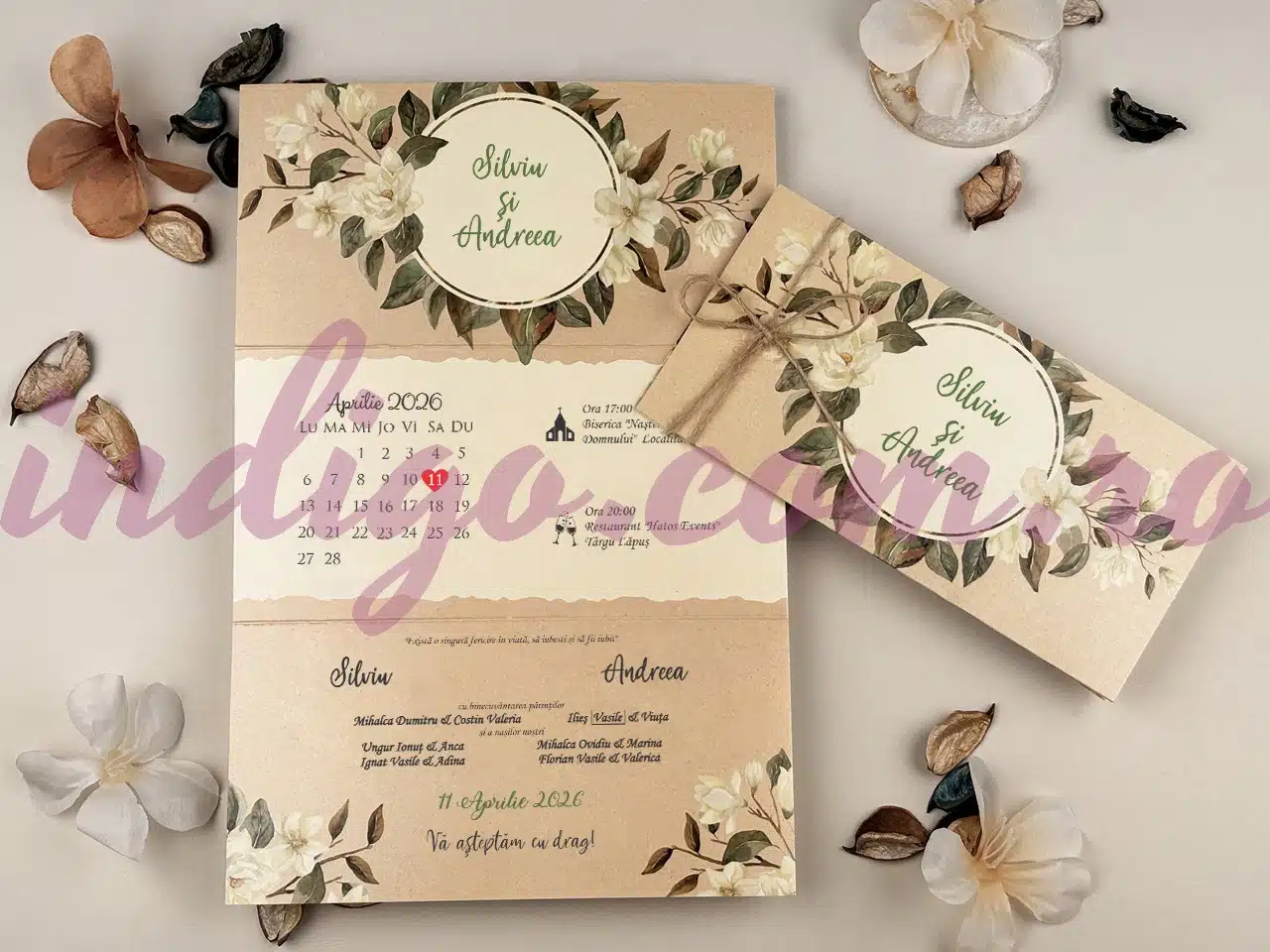 Invitatie de Nunta tip Calendar - Cod 85864