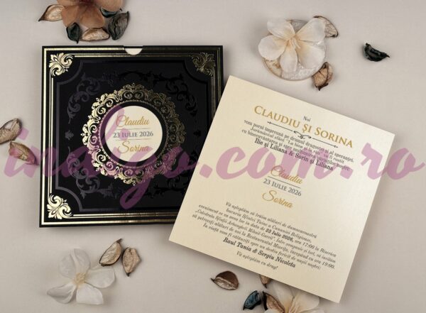 Invitatie de Nunta cu motiv Elegant - Cod 85865