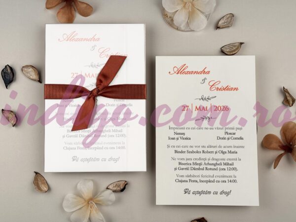 Invitatie de Nunta cu motiv Elegant - Cod 96932